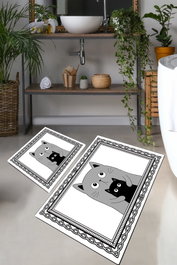 Mijölnir Juego de alfombrillas de baño Mom Cat Multicolor